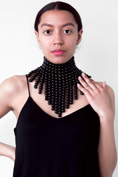 Black bib deals necklace